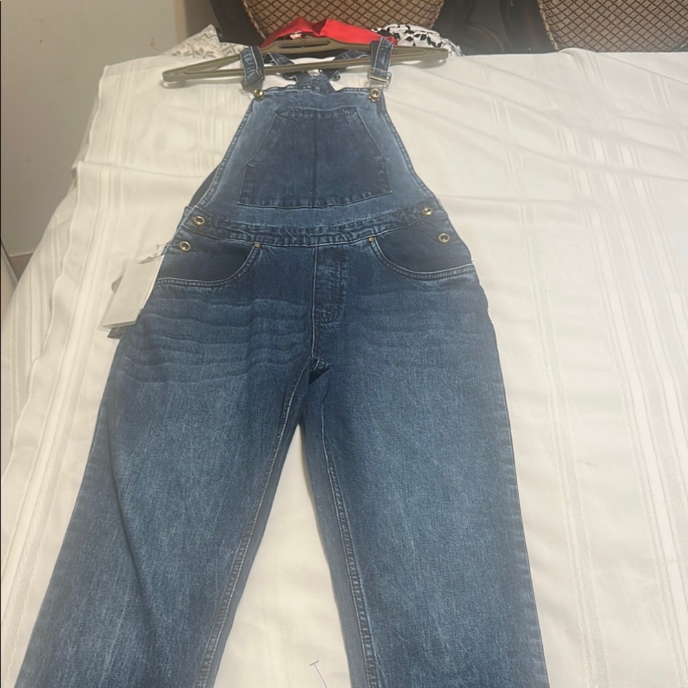 Roadster Blue Denim Overalls with Adjustable Straps